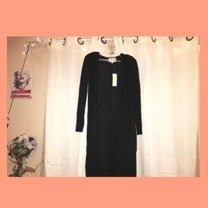 warm long knitted cardigan